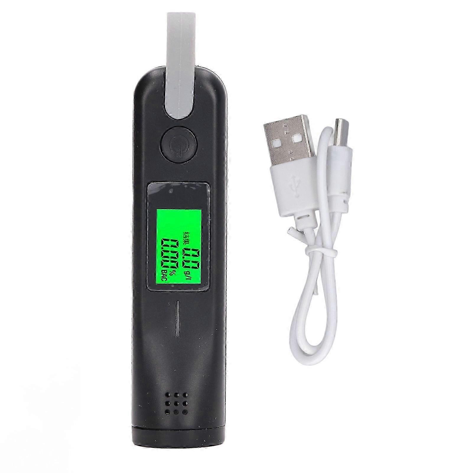 Breath Alcohol Tester High Accuracy Quick Response Wireless Portable Drunk Analyzer DC 5C Black