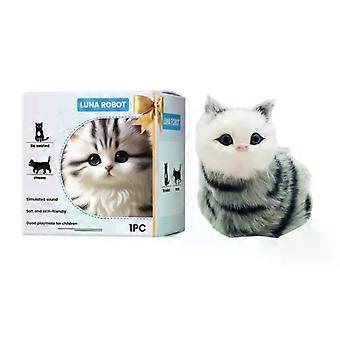 Elektrisch kattenspeelgoed, speelgoed voor kinderen, schattig en realistisch katje interactieve elektronische pluche beste cadeau