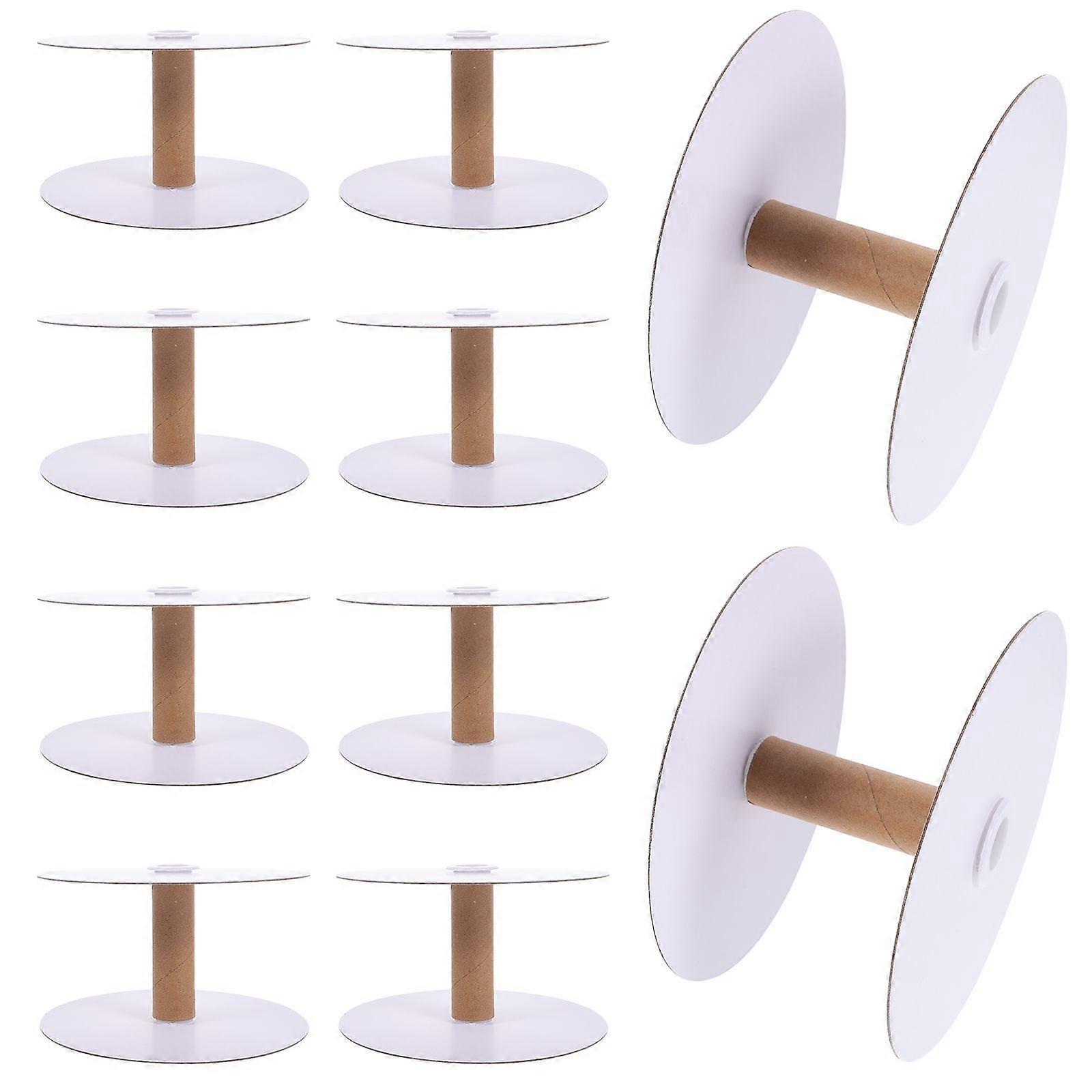 10Pcs Empty Wire Spools Removable Paper Sewing Spools Thread Spools Embroidery Weaving Bobbins