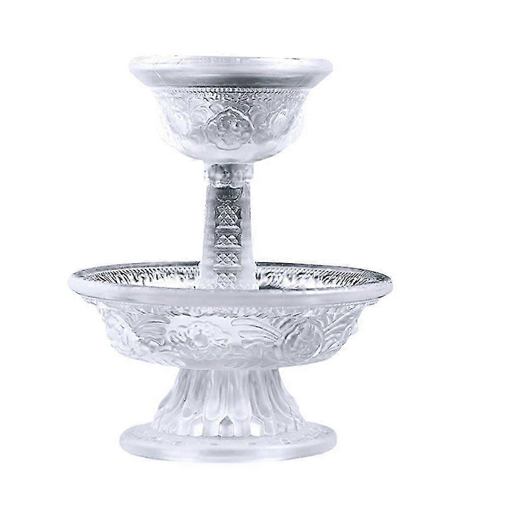 2pcs Multi-Use Buddha Offering Cups for Home Altar Footed Tray