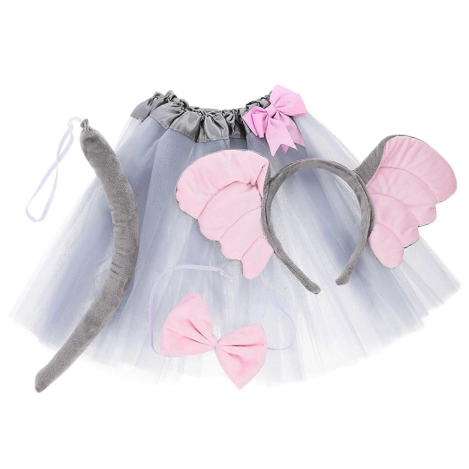 1セットキッズエレファントコスチュームセットハロウィンドレスアップコスチュームアニマルファンシーコスチュームキット