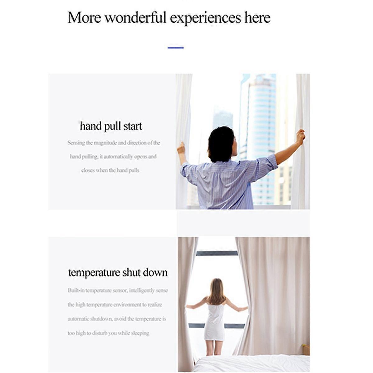 Dual TUYA Smart WiFi Curtains Robot Roman Rod Track Curtain Opener
