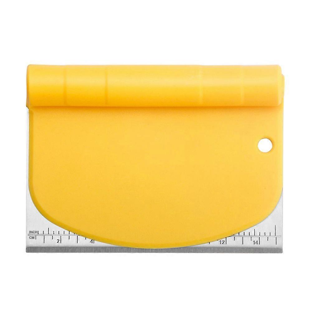 Dough Cutter and Scraper with Measurement Scale Half Moon Shape Baking Tool for Precise Dough Handling and Food Preparation Kitchen for Bread