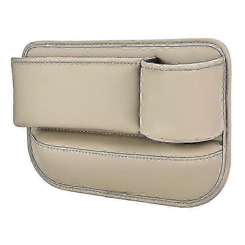 Red Universal Car Seat Gap Filler Organizer with Cup Holder and Storage Box - C