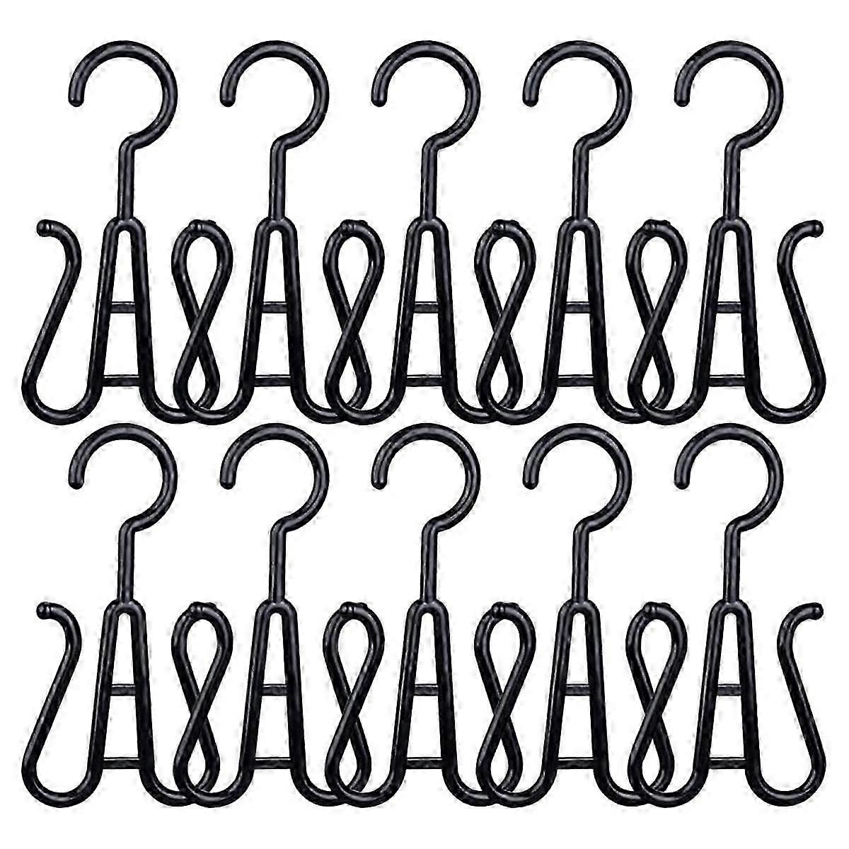 Double Shoes Drying Rack 50Pcs Shoe Display Hooks Drying Rack Plastic Hanger for Shop Home Supermar