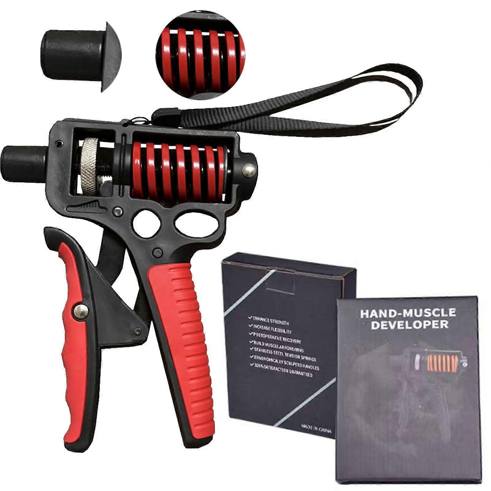 Grip Strength Trainer 11LB-360LB Adjustable Forearm Enhancer with Carry Rope Lightweight Hand Grip Strength Training Tool