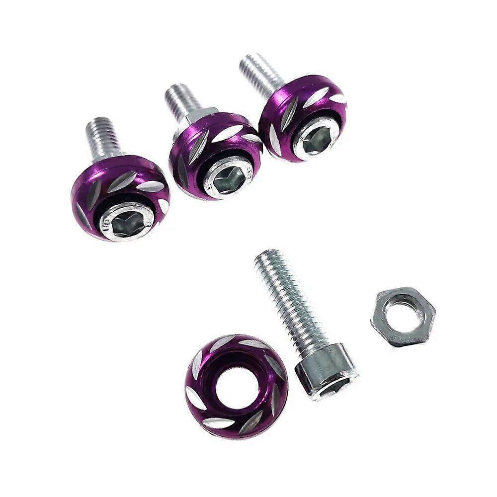 通用 4 件螺纹车牌框螺栓螺丝用于汽车卡车红色车牌螺丝