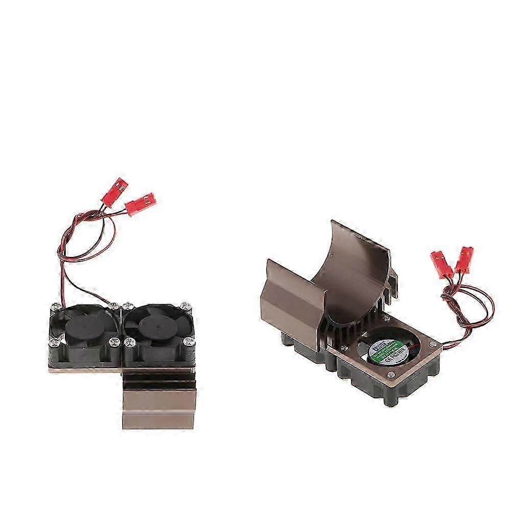 10 RC Rock Crawler Brushed Brushless Motor Heatsink Radiator W/ Fan 2pcs