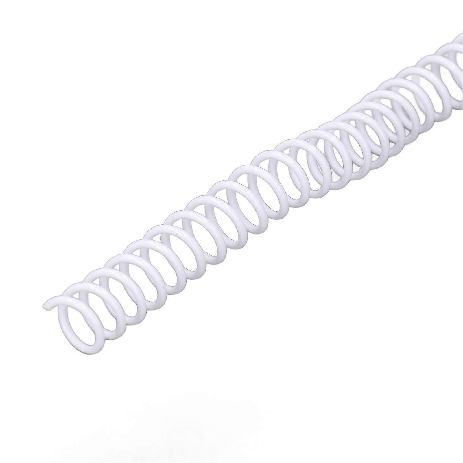 Pack of 100 plastic binding coils, diameter 9.5 mm, 48 teeth, ratio 4:1, capacity 75 sheets, for A4 paper, white