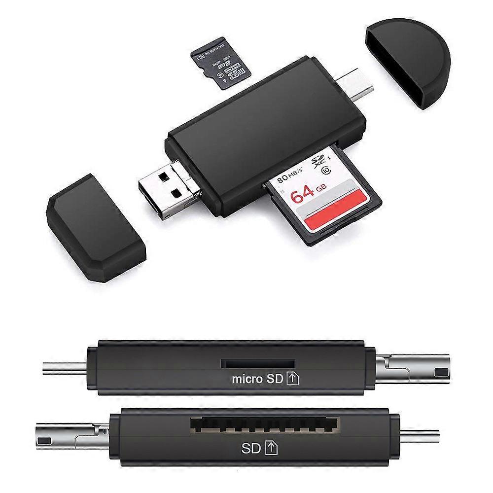 USB SD-kortleser SD/Micro SD-minnekortleser OTG-adapter SD-kort USB