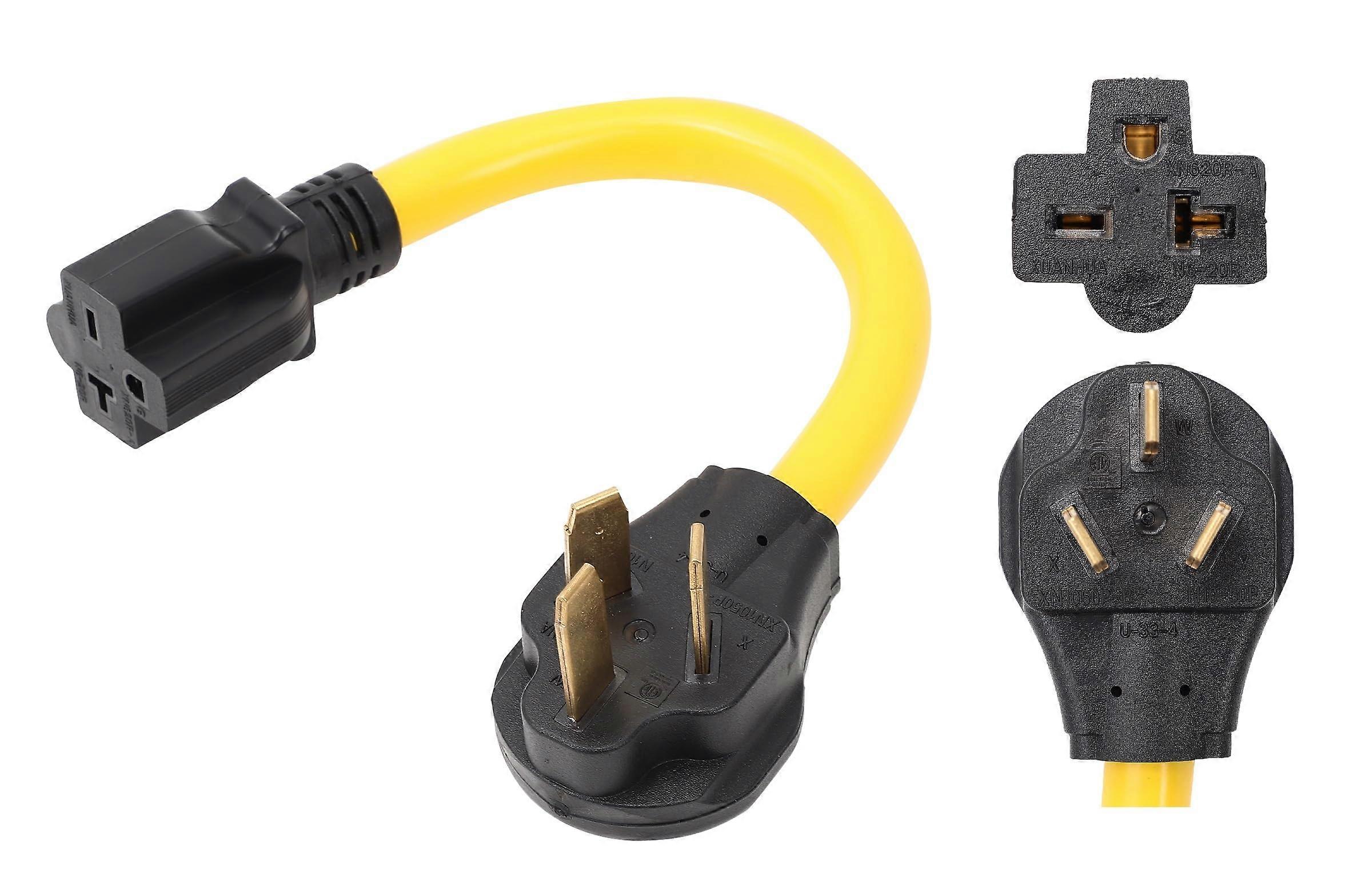 NEMA 10-50P to 6-15R 6-20R 240V 30 Amp Male Plug to 20 Amp 3 Prong Female Outlet Adapter for Generator Welder Dryer EV Charger