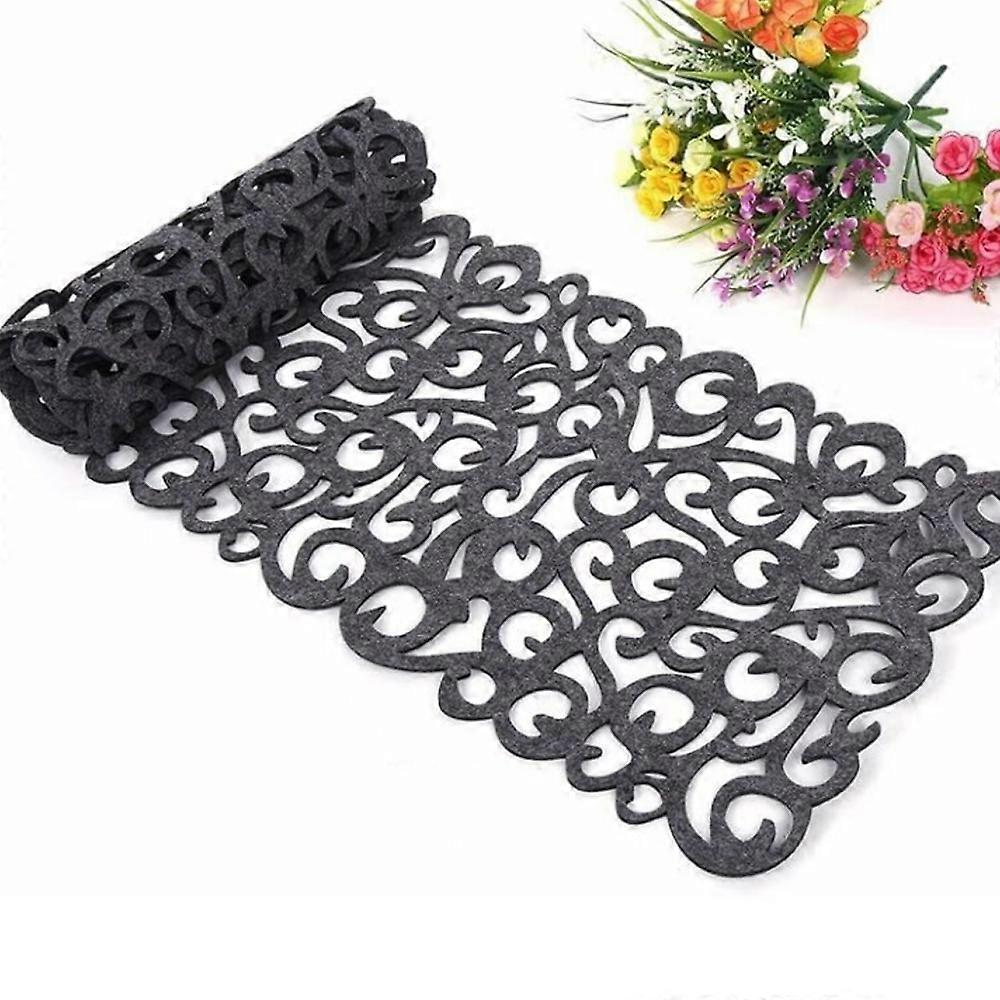 Washable Table Runner 102 x 29 cm Dark Gray