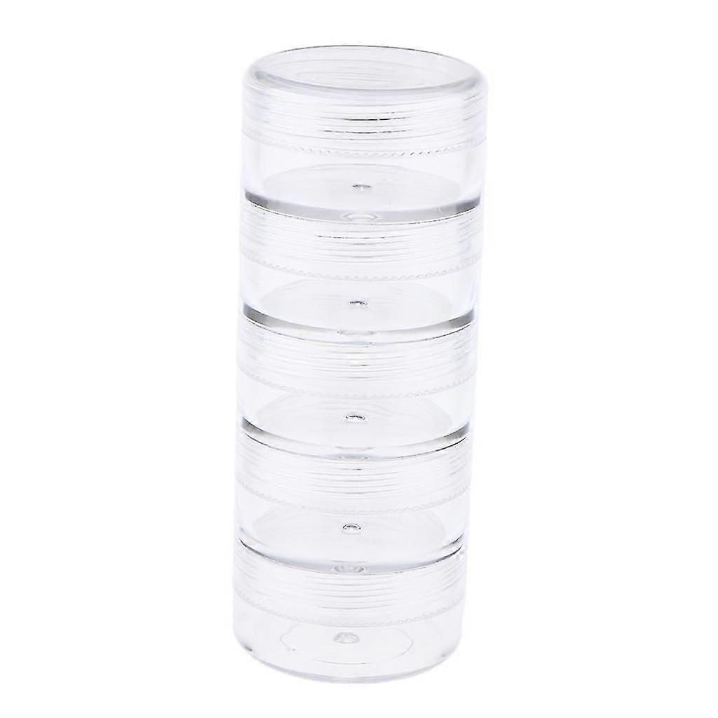 2026 New 5 Compartments Clear Plastic Fishing Tackle Box Hooks Bait Storage Case