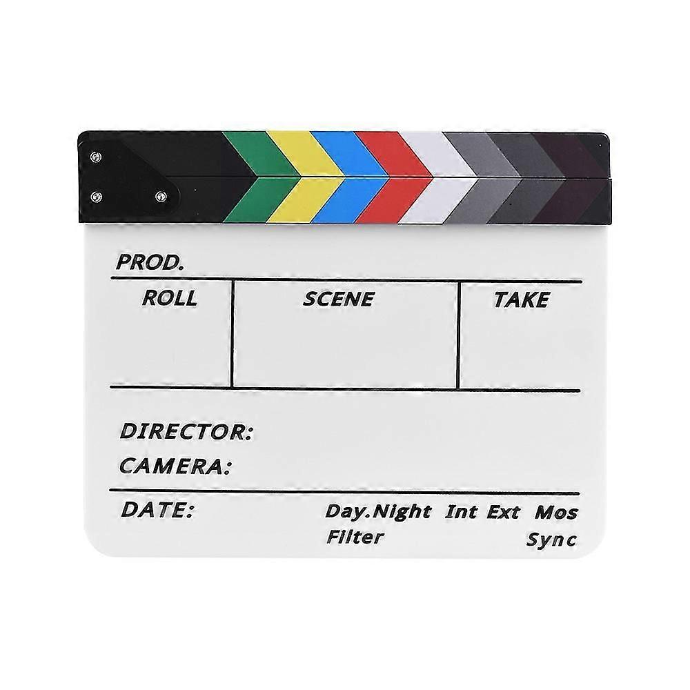 אקריליק מקצועי Clapboard מחיקה יבשה סרט טלוויזיה במאי סרט גזור סצנת פעולה לוח קלאפר צפחה