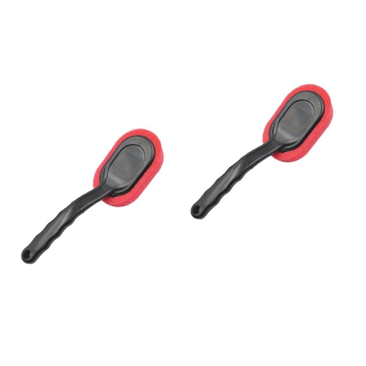 Detail Sponge Handle Brush Set - 2 Pieces Tire Cleaning Brush for Vehicle Wheel Detailing, Ergonomic Grip, Dual-Sided Design