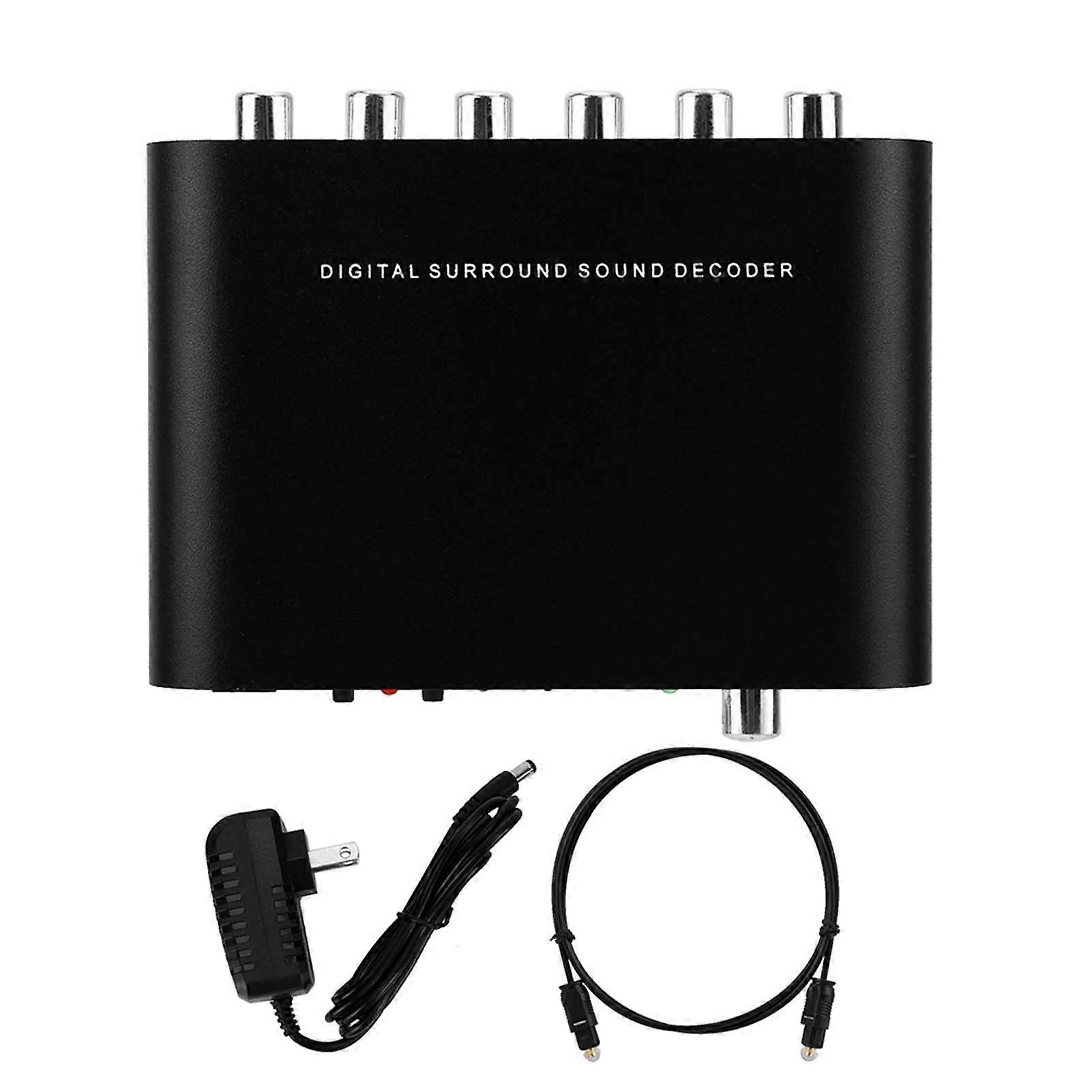 Digitaler DTS-Kanal-Decoder 5.1 oder Konverter Glasfaser-Koaxial-Soundadapter 110-240V