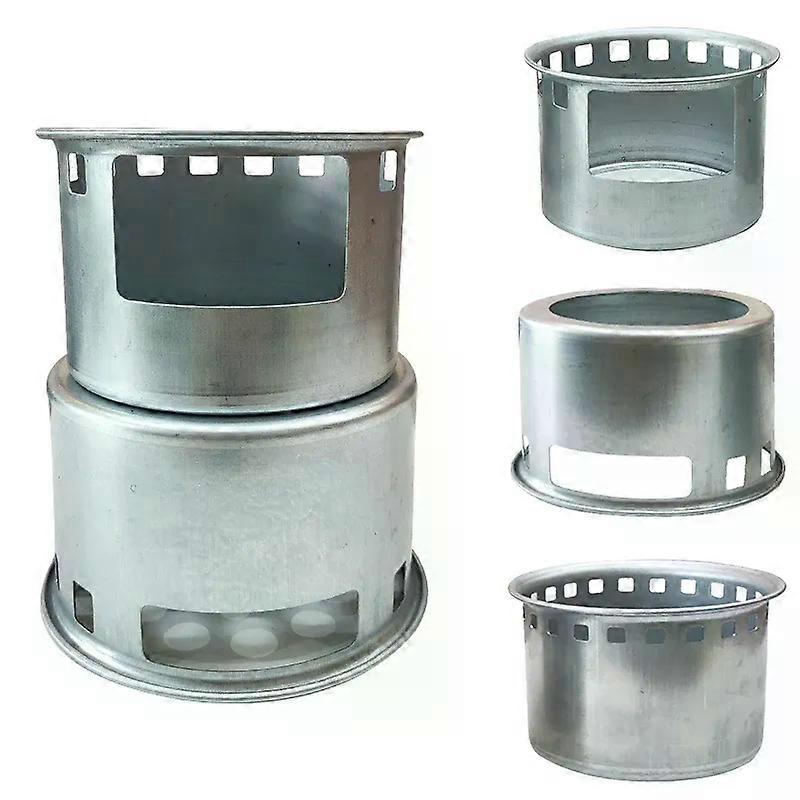 屋外炉ウッドストーブポータブルステンレス鋼取り外し可能な防風バーベキューストーブハイキングキャンプピクニッククッキング用