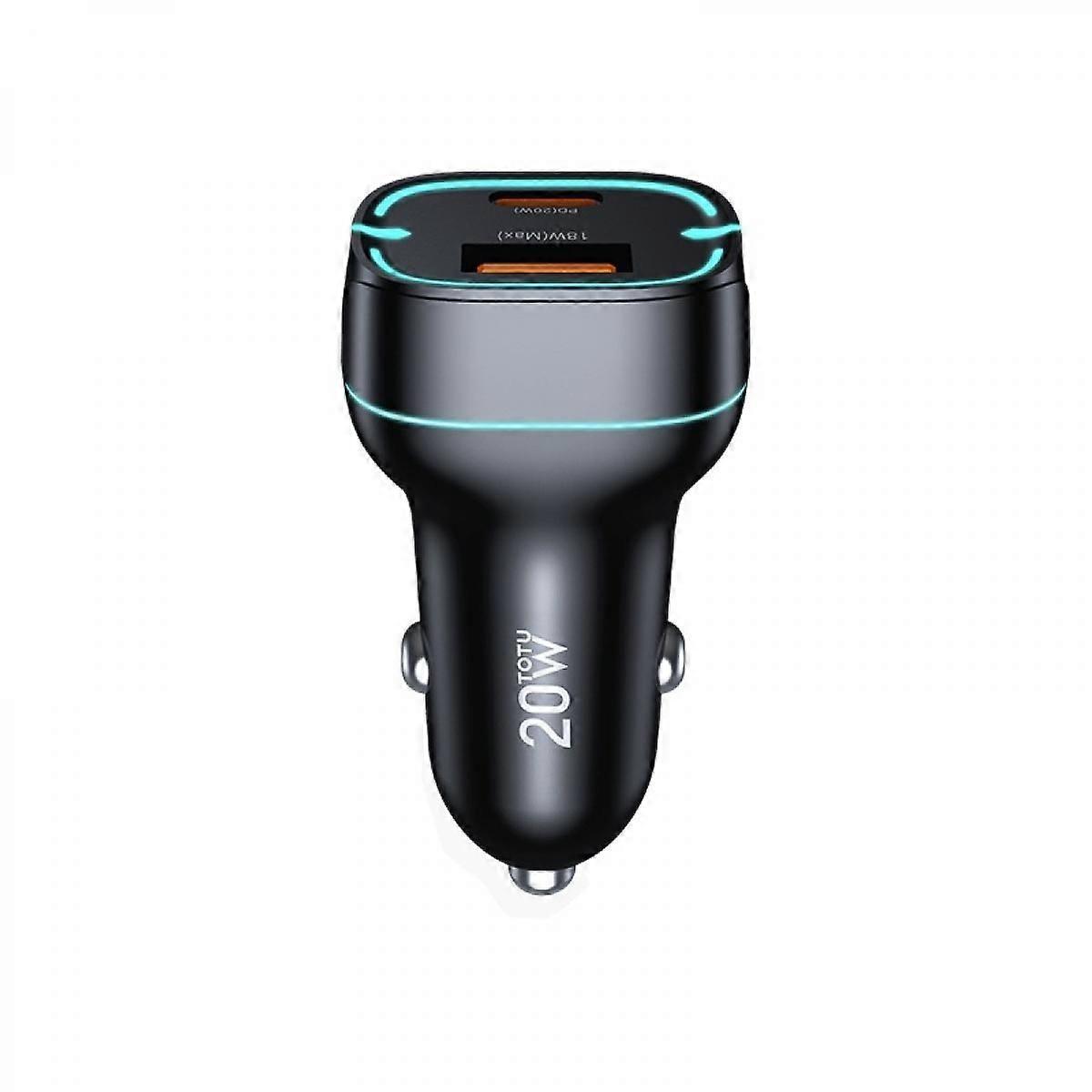 Quick Charge Car Charger, Minimal Series 20W USB+ USB-C / Type-C Fast Charging Car Charger