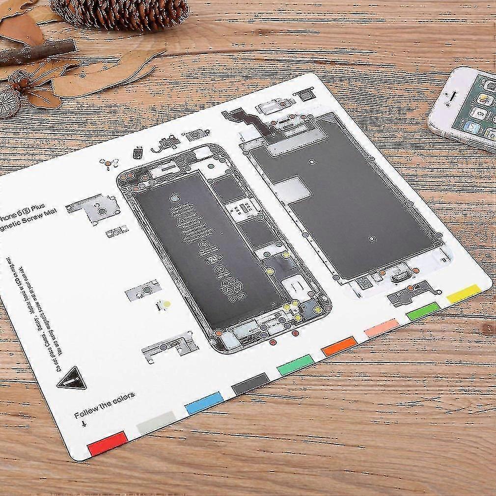 Iphone 6sプラスガイド作業パッド携帯電話修理ツール用磁気スクリューマット