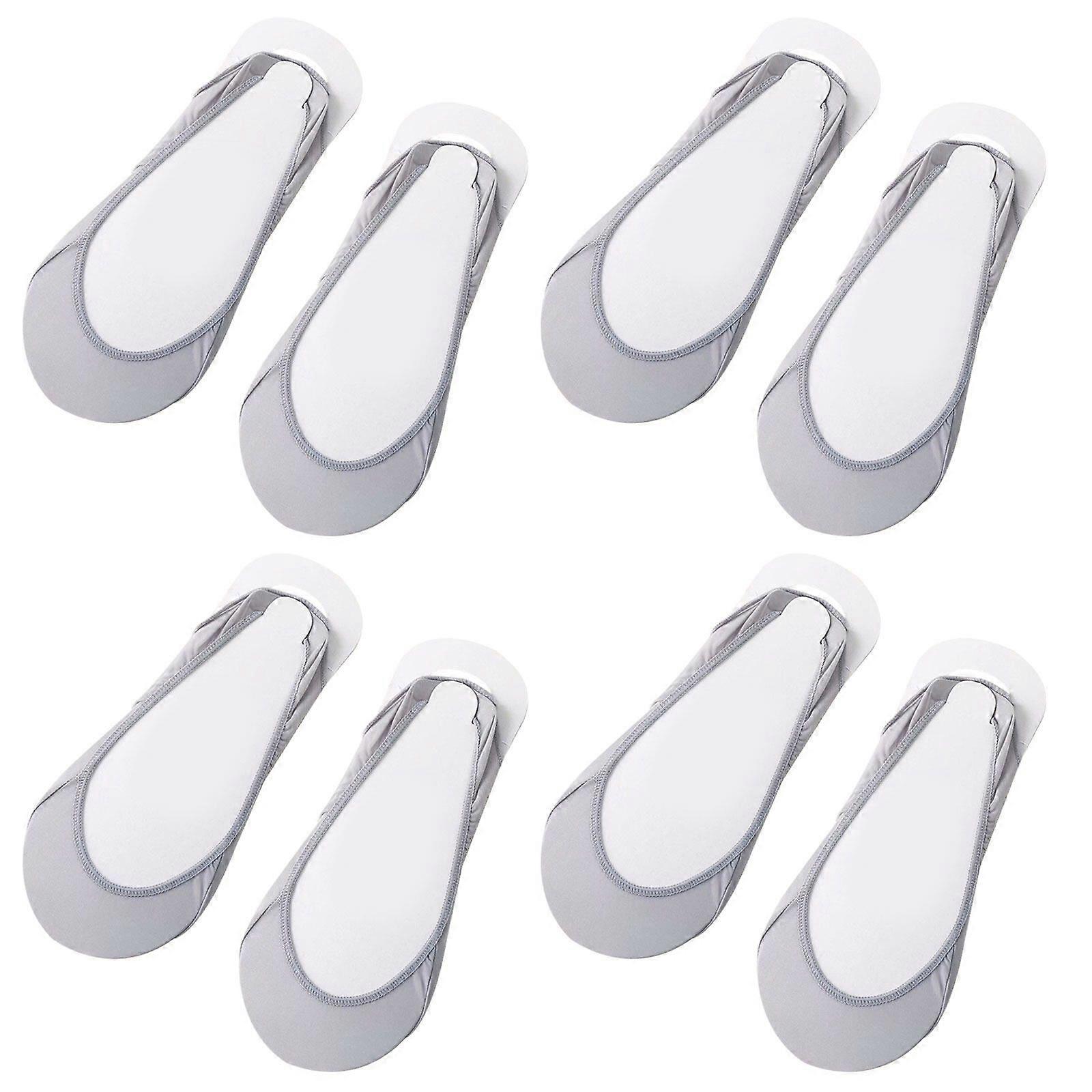 Descuento 50% 4 piezas Calcetines de barco delgados para damas Calcetines de algodón de silicona con tacón no caído Calcetines de boca poco profunda Calcetines de pantuflas al aire libre