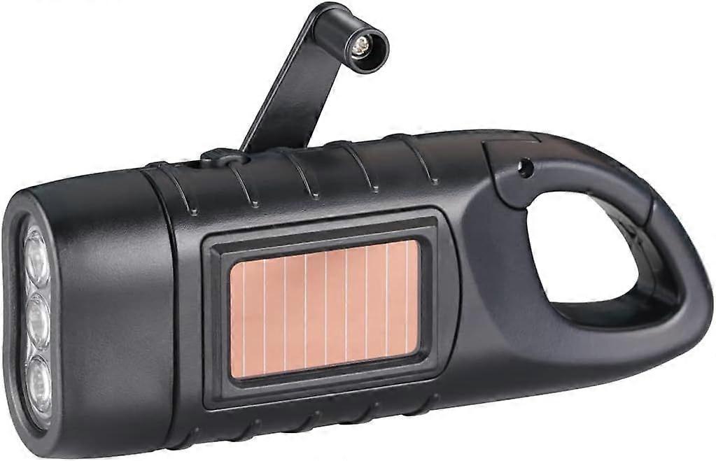 Ultra Powerful Led TorchPortable Solar Powered LED Light with Crank, Flashlight,Powerful Flashlight-YellowNior