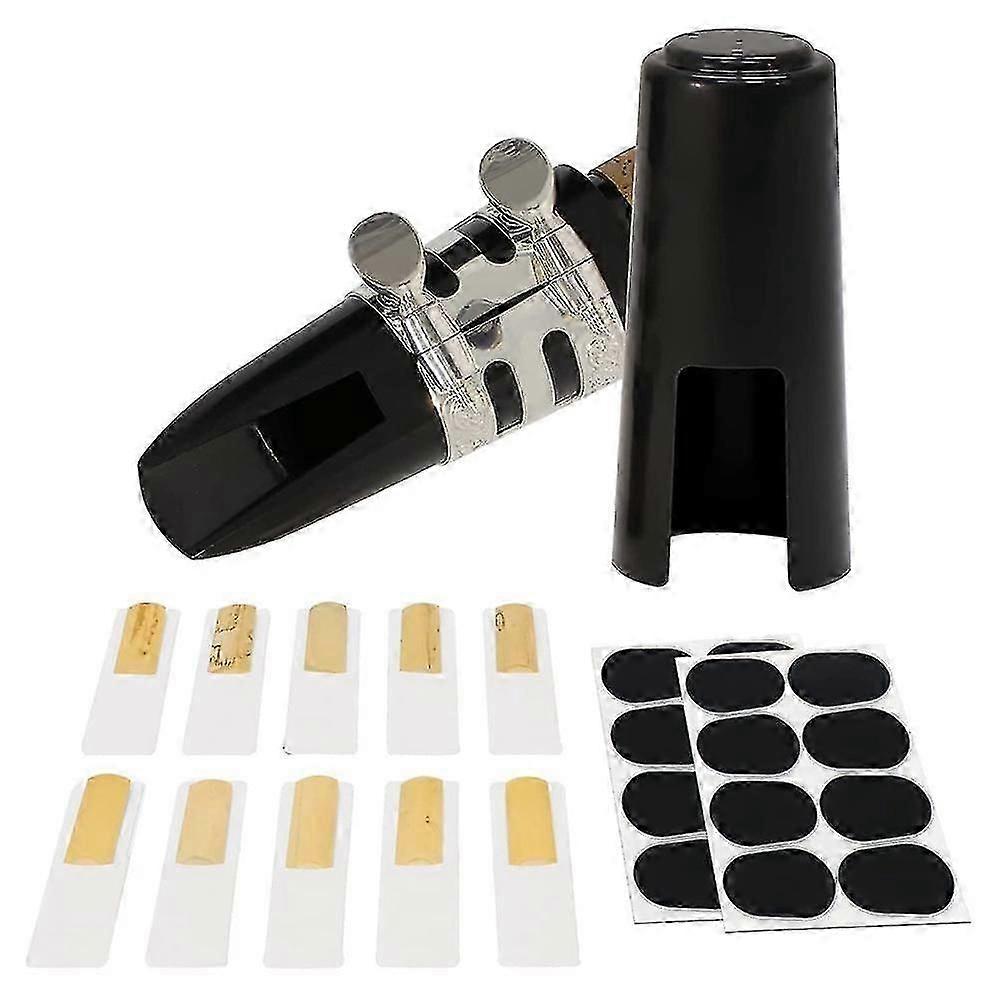 29 Pcs Clarinet Mouthpiece Kit Includes Ligature, Mouthpiece Cushions, Clarinet Reeds 2.5 and Black Plastic Cap