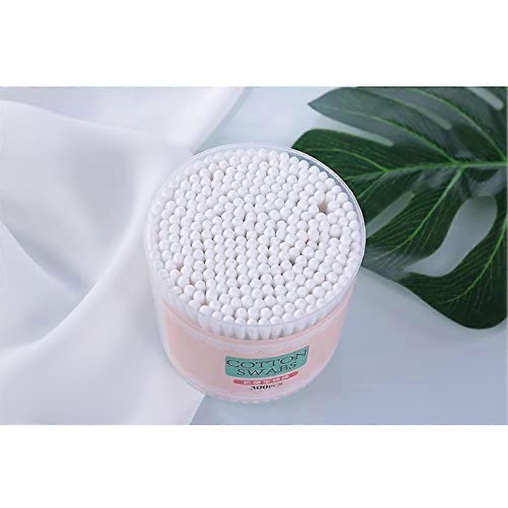 300pcs Double Head Cotton Swabs 7.5cm Disposable Ear & Makeup