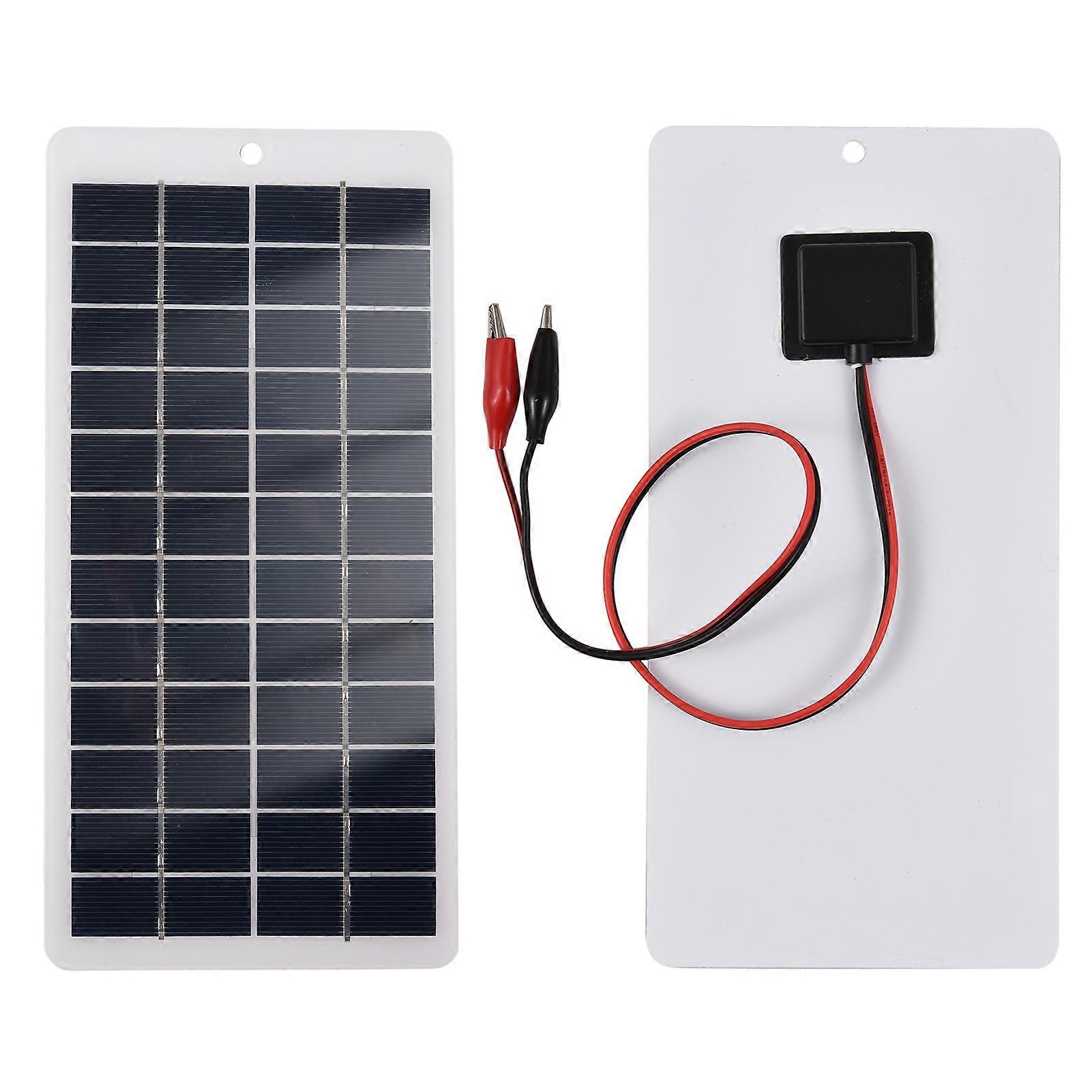 5W 12V Solar Panel Portable Solar Power Polycrystalline Siliocone Solar Charger Mini High Efficiency Solar Module with Clips