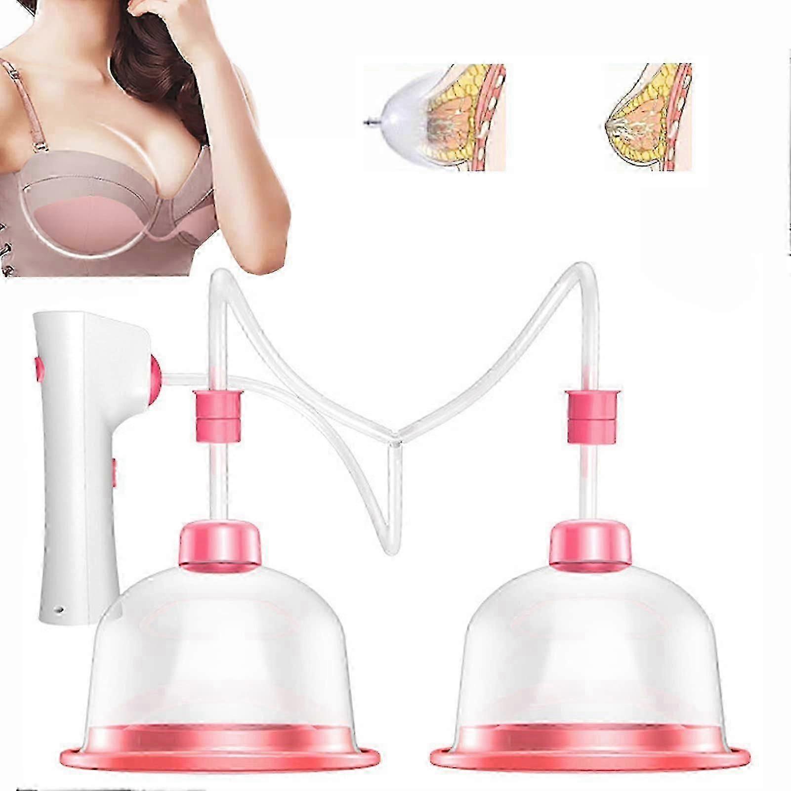 Dispositivo elettrico per l'aumento del seno Cura portatile per l'aumento del seno per tutti i tipi di pelle Dispositivo per la cura del seno domestico Shapewear a doppia tazza da 13,5 cm