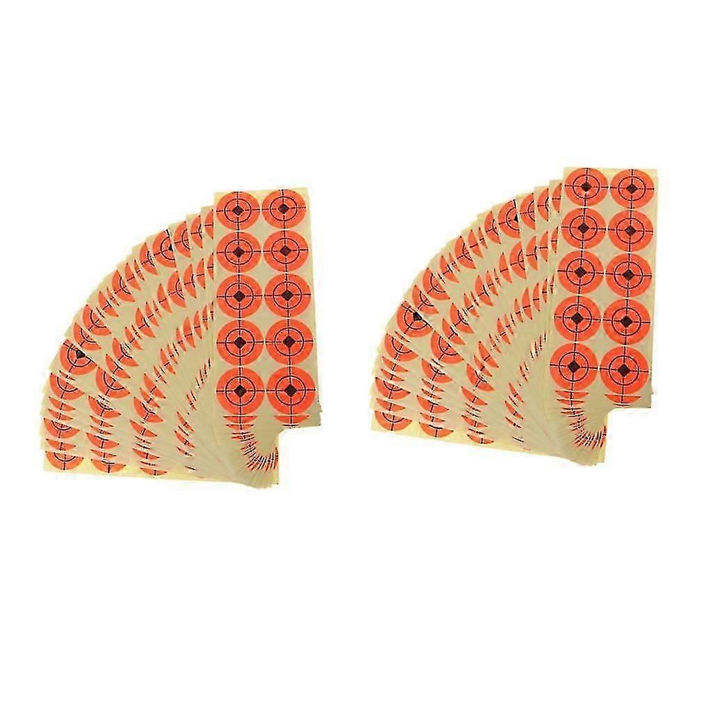 250pcs Shooting Paper Target Florescent Orange Self Adhesive Target Stickers x