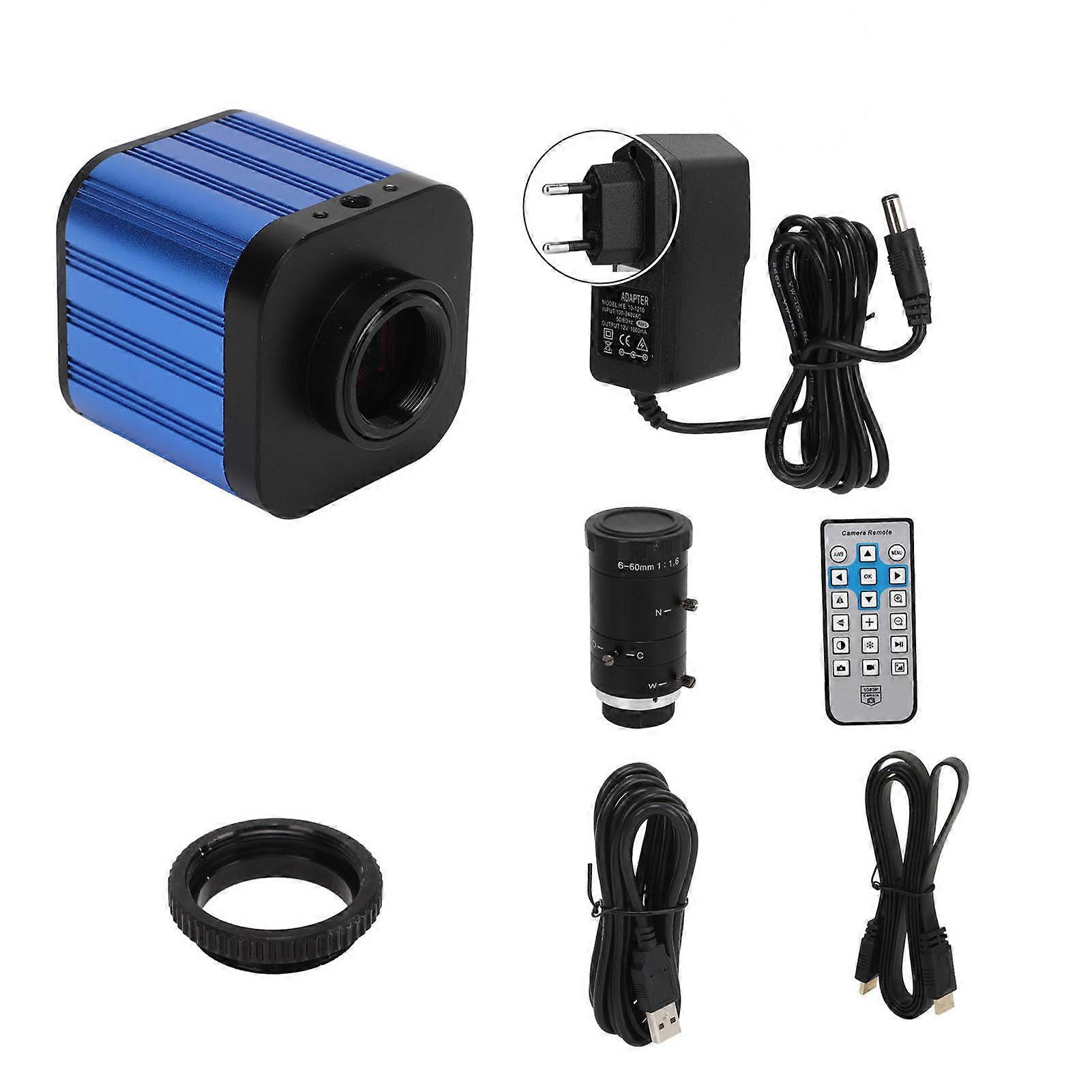 كاميرا مجهر صناعية بدقة 2 ميجابكسل بدقة 4K مع CS Mount F1.6 6-60 مم بطول بؤري CMOS 1 / 2.3 كاميرات CCTV IP 100-240VAC