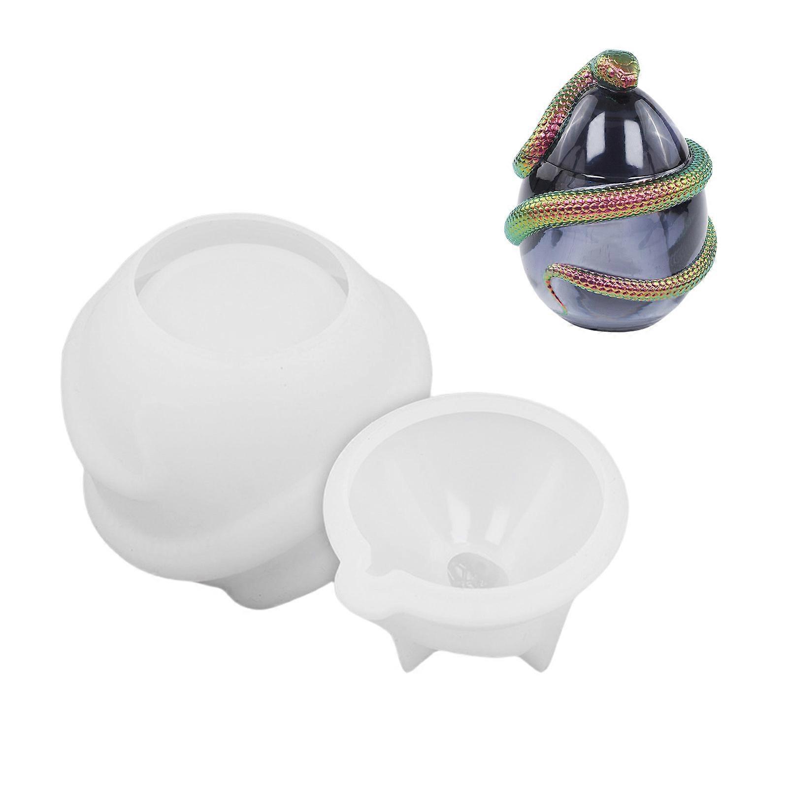 Sturdy Resin Mould for Crafting Create Detailed Snake Eggs Storage Jar Convenient for Personalize Home Decoration