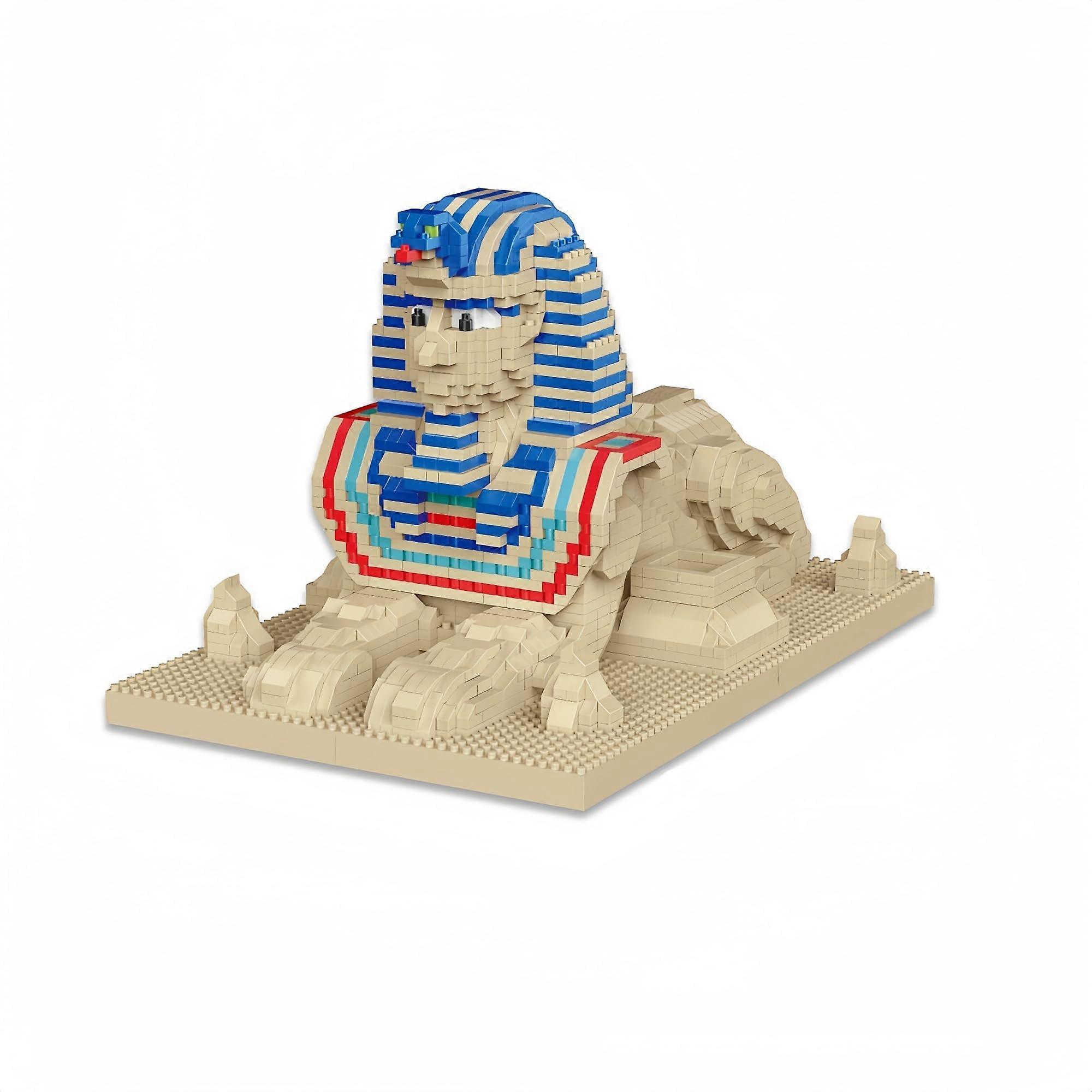 Explore Ancient Egyptian Mysteries with Sphinx Model Building Micro Mini Bricks Blocks Toys – Make History by Recreating Magnificence