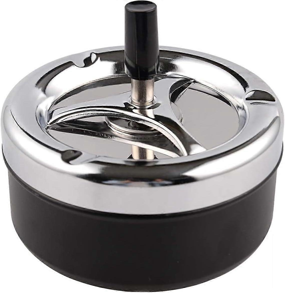 1pcs Rotating Ashtray Tabletop Ashtray, Modern Rotating Ashtray Wind Ashtray with Lid