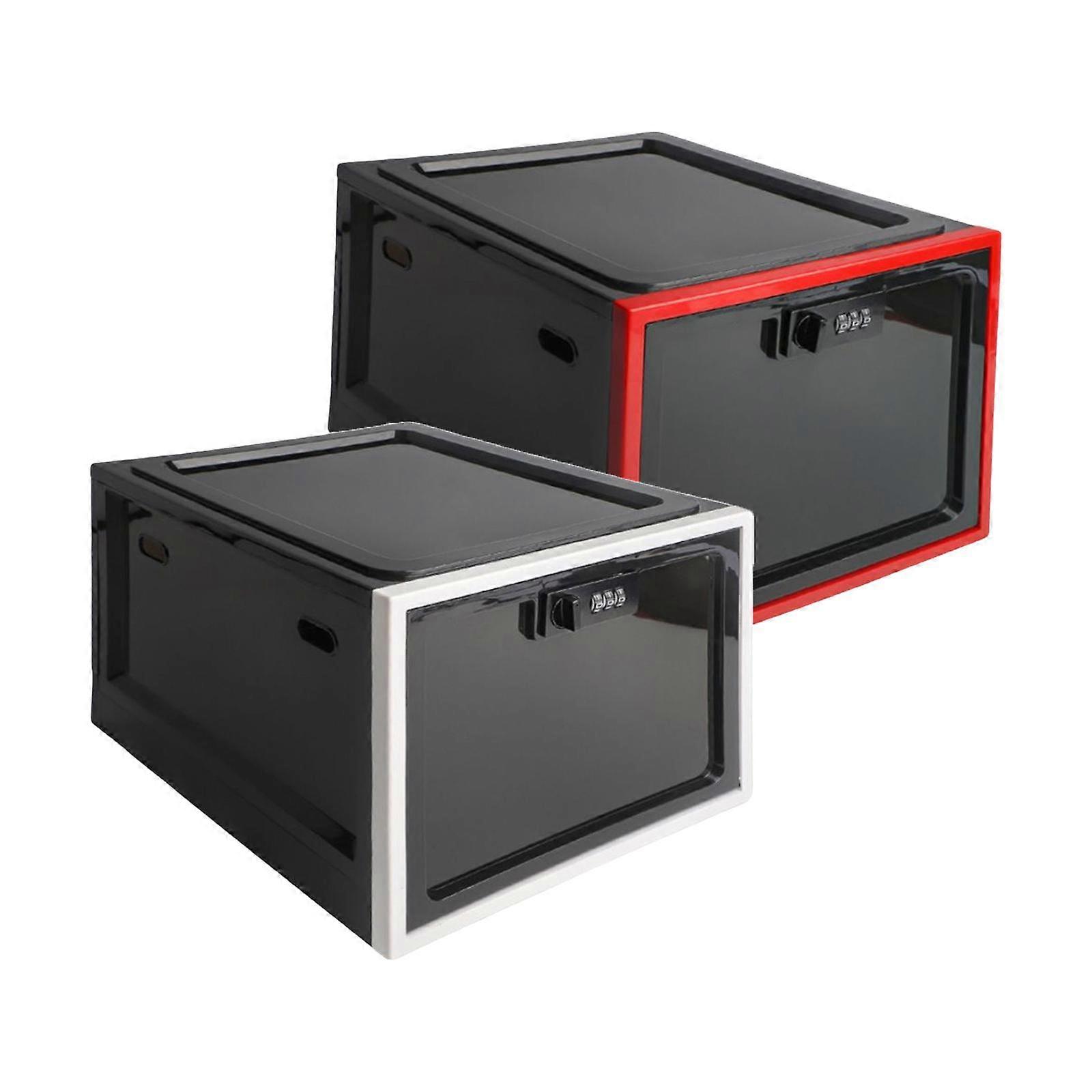 2x Lockable Box Lockable Storage Bin Childproof