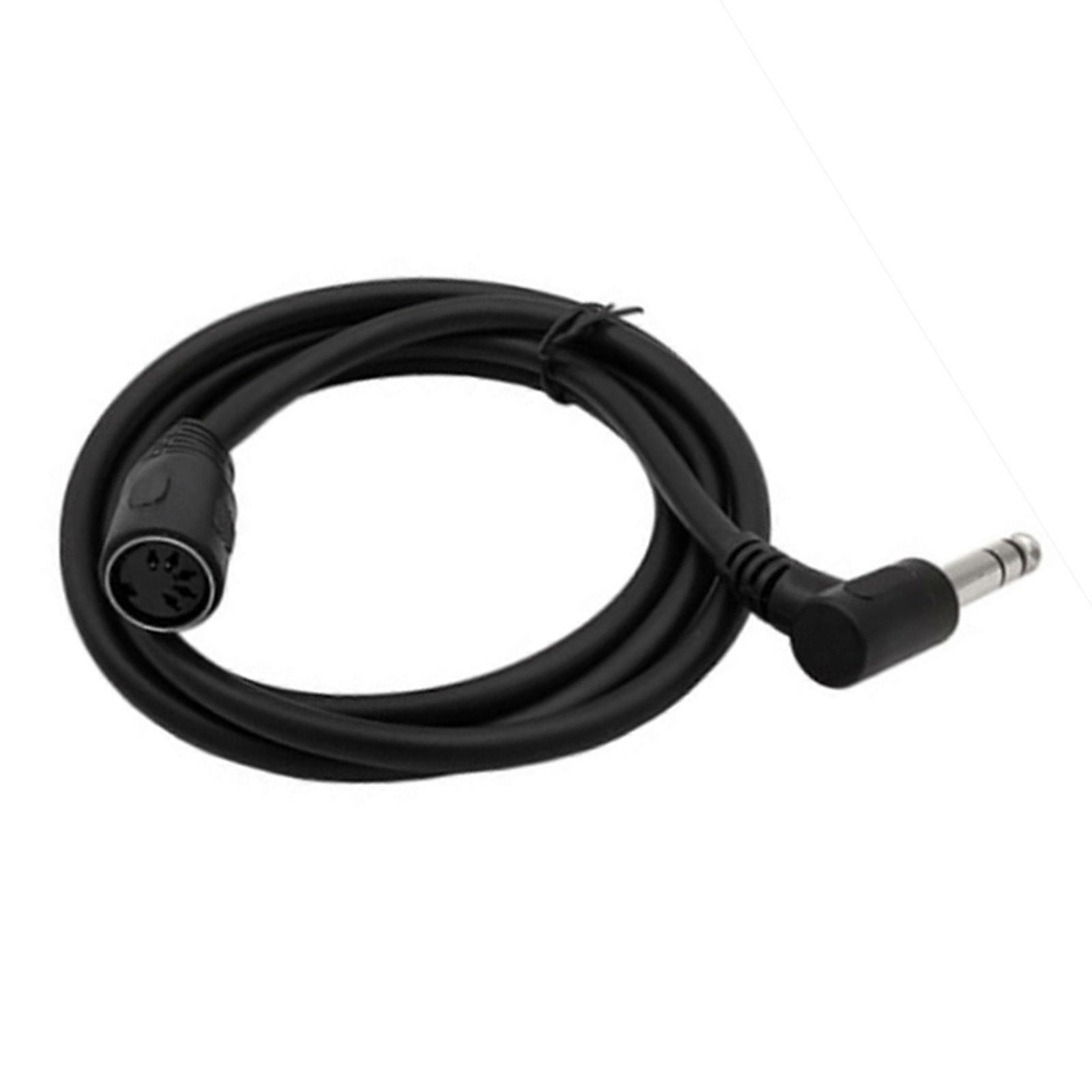 Durability ABS 6.35mm To MIDI 5Pin Connection Cord For Sound Systems And KTV Home Theater Systems Sound Cable 1.5m