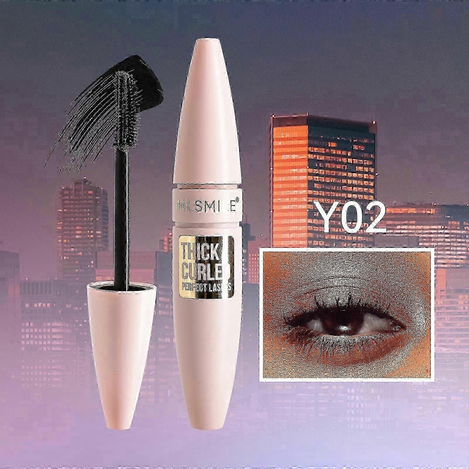 4D mascara, 5-color big brush mascara, waterproof, sweat-proof mascara to create long and three-dimensional eyelashes