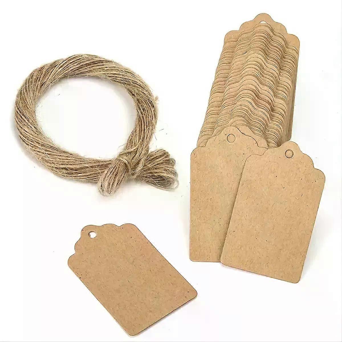 100pcs Kraft Paper Gift Tags Blank Gift Tags Hang Tags