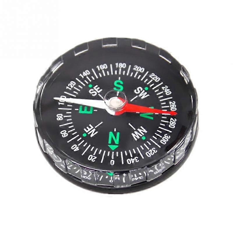 10 PCS DC45 Portable Mini Precise Compass Practical Guider for Camping Hiking North Navigation Survival Button Design Compass, Diameter: 45mm(Black)