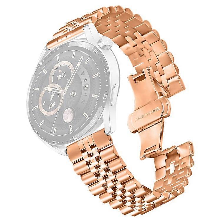 Compatible For Garmin Venu 3 Wrist Band 5-Bead Stainless Steel Butterfly Clasp Watch Strap