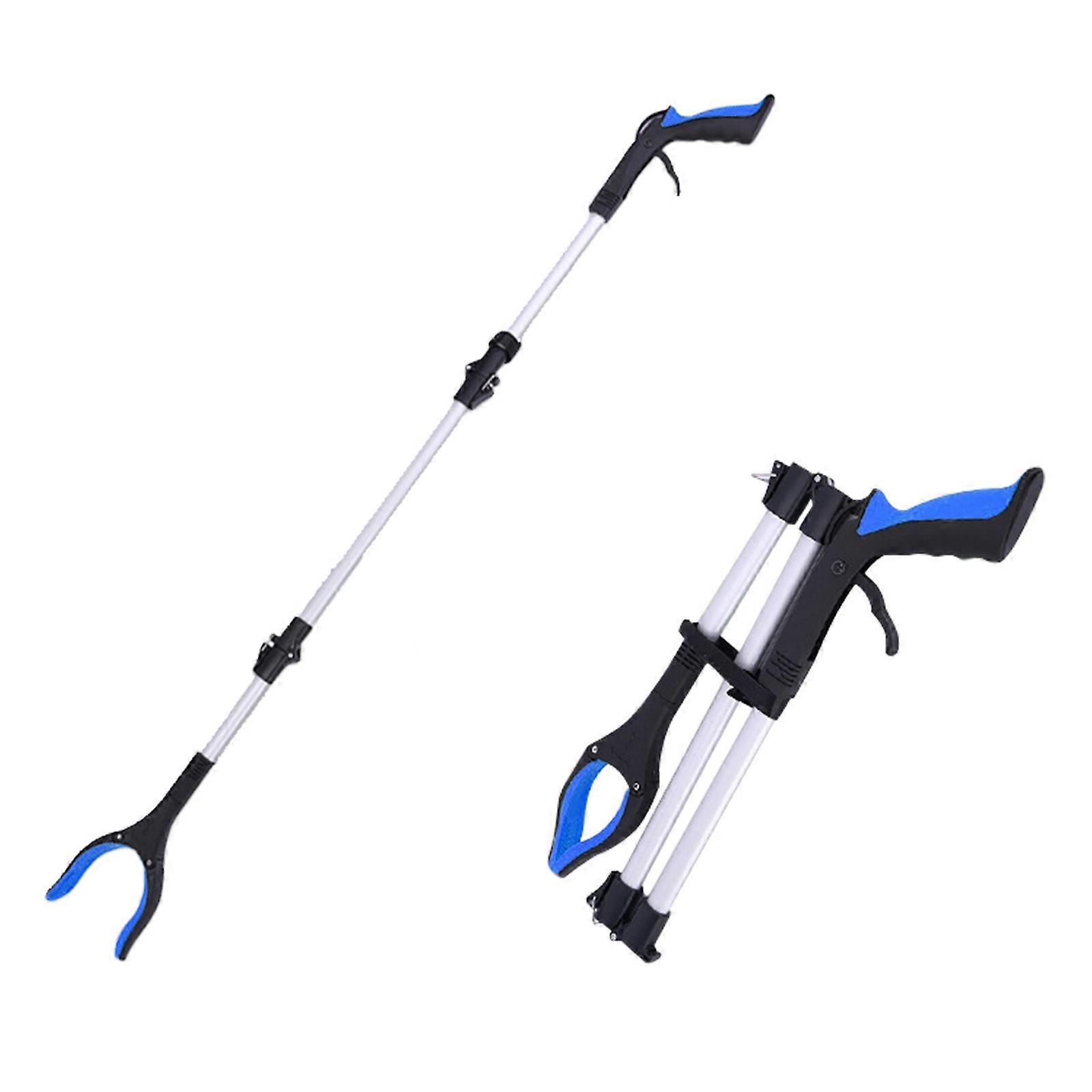 Three-stage Foldable Long Grabber Tool Reaching Tool Wide Claw