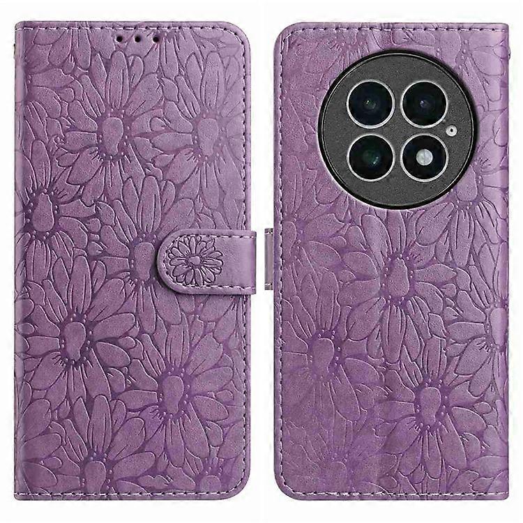 Compatible For OnePlus 13 Leather Case Daisy Imprint Wallet Stand Phone Protective Cover