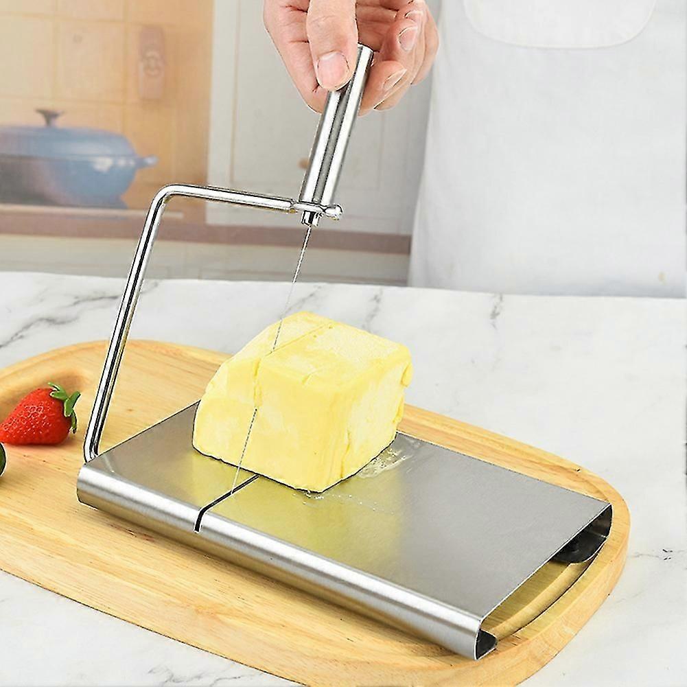 Stainless Steel Ham Cheese Slicer With Scale Heavy-Duty Cheese Slicing Tool For Chocolate Cheese