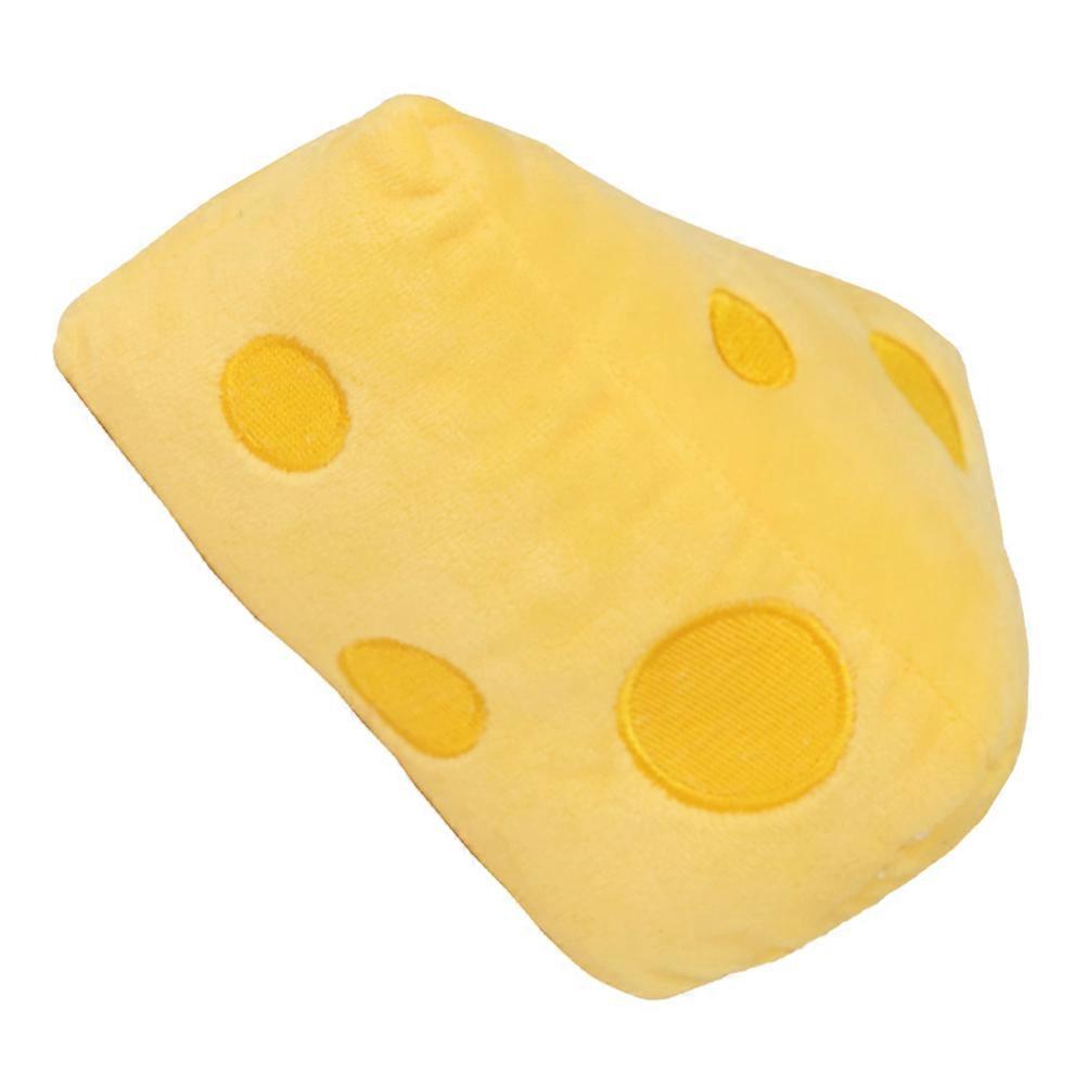 Catnip Plush Cheese Toy for Cats – Bite Resistant Chew Plaything for Kittens and Indoor Cats, Teeth Grinding Interactive Companion