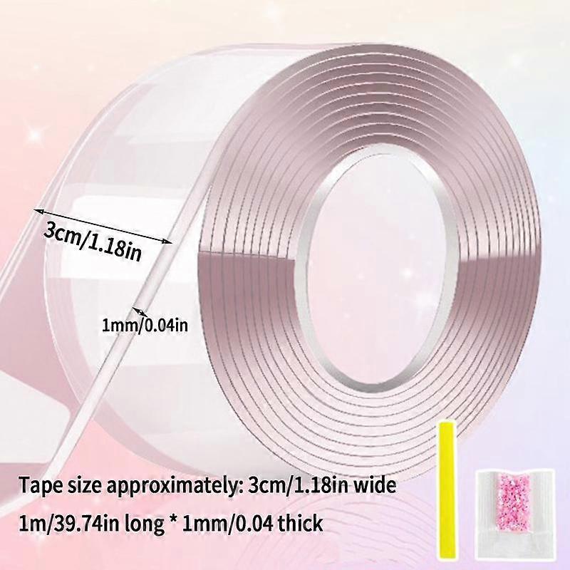 Nano Tape Multipurpose Blowable Tapes Reusable Nontoxic High Sticky Transparent Double-sided Adhesive for Home-appliance