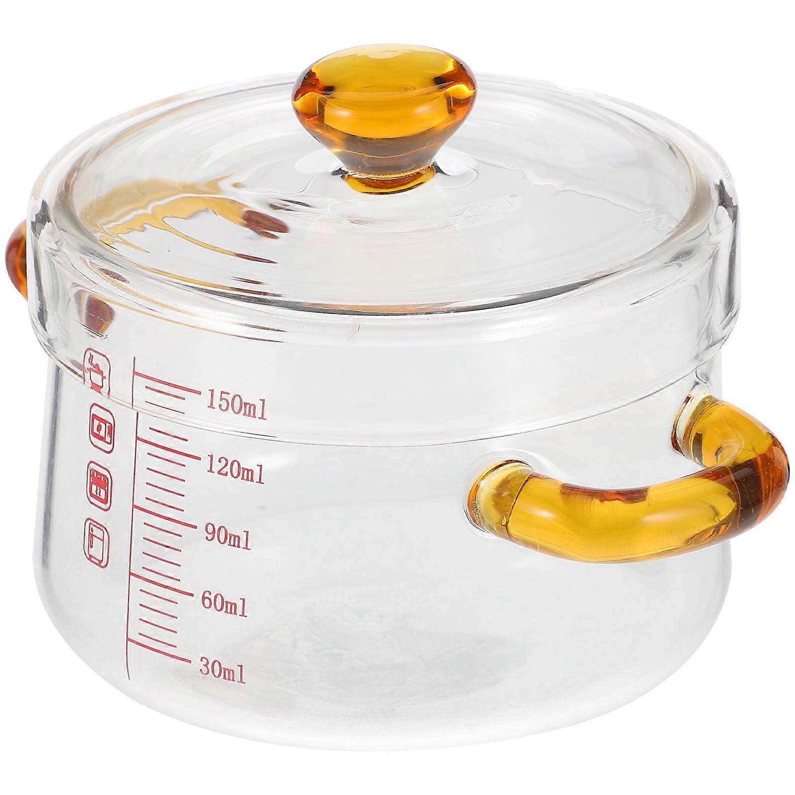 Here's a well structured product description and key information for the **Small Double Handle Glass Stew Pot With Lid**, ideal for marketing or