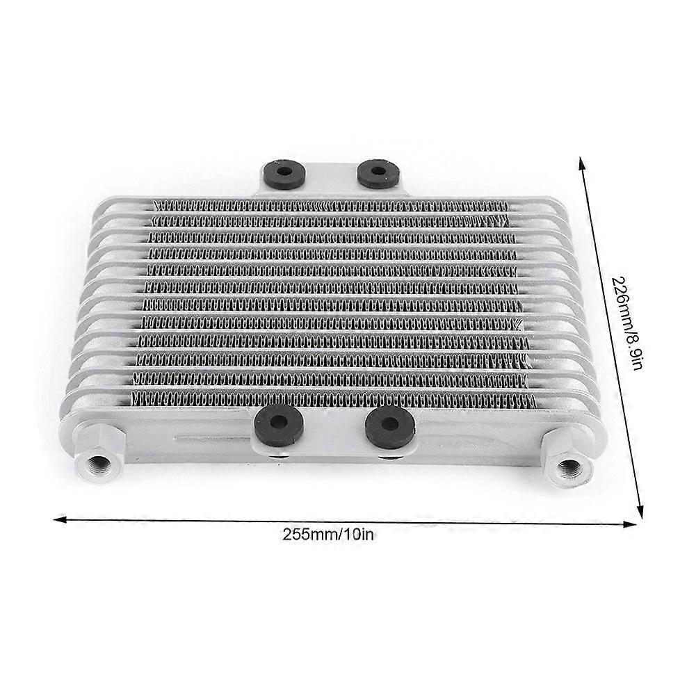 13 Row Universal Motorcycle Engine Oil Cooler Cooling Radiator Replacement 125-250CC Silver