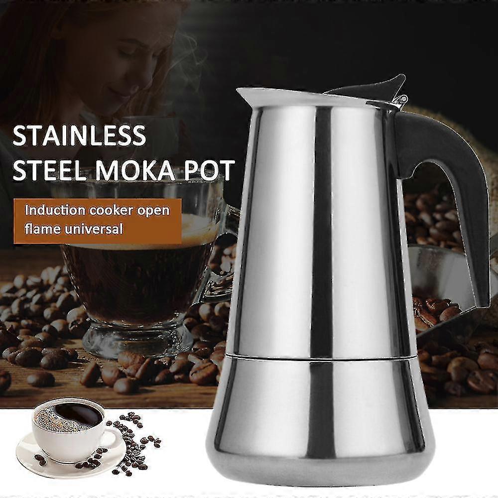 2025 2~12cups Coffee Maker Moka Pot  Stove Percolator Stainless Pot Top Espresso