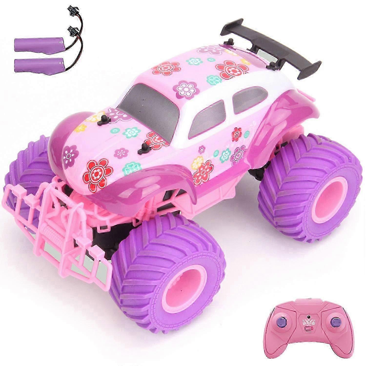 Remote Control Car For Girls 2.4ghz Cute Pink Purple Remote Control Climbing Car Rechargeable Off-ro