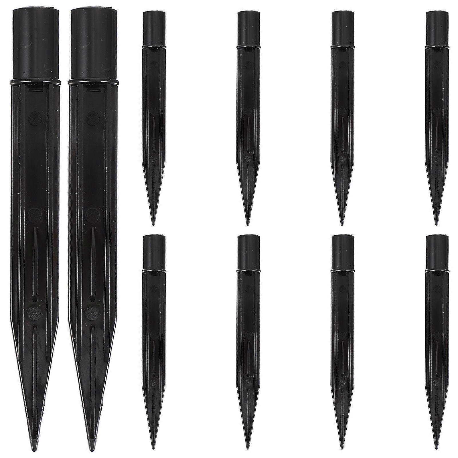 Black Plastic Ground Stake Spike for Solar Light Replacement 10Pcs